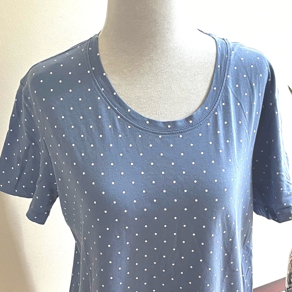 ECOTHREADS~ Dressy T-Shirt-Size XL~Light Blue~Fitted Organic Cotton - Picture 5 of 8
